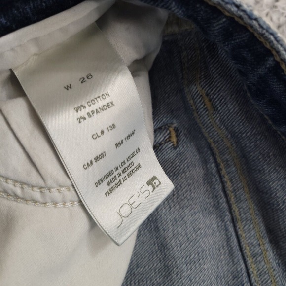 Joe's Jeans Shorts Womens 26 Blue Cut Off Distressed Mid Rise Thrashed Normcore - Picture 3 of 9